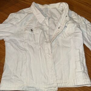 Amazon Women's Plus Classic White Jean Jacket